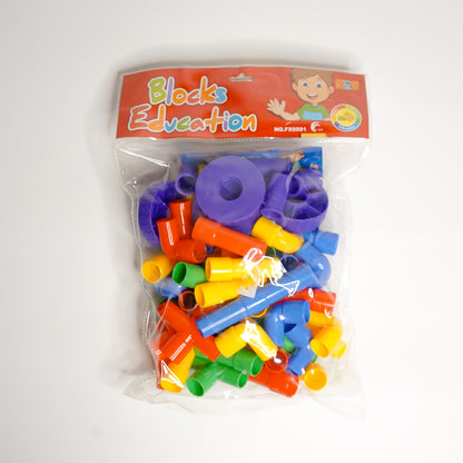 Pipe shaped building blocks