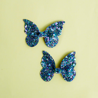 glitter butterfly hairclip