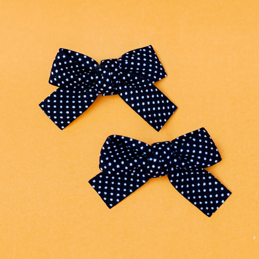 black & white dotted hairclip
