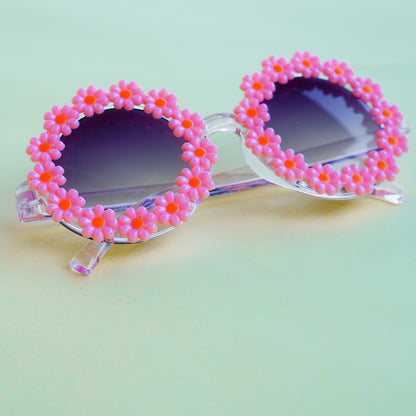 Pink flower sunglasses