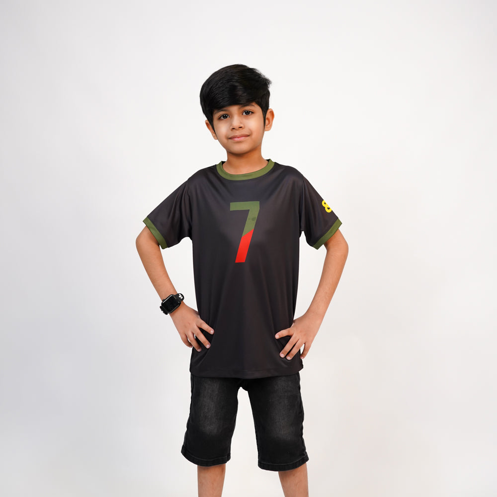 Ronaldo Black Sports T-shirt