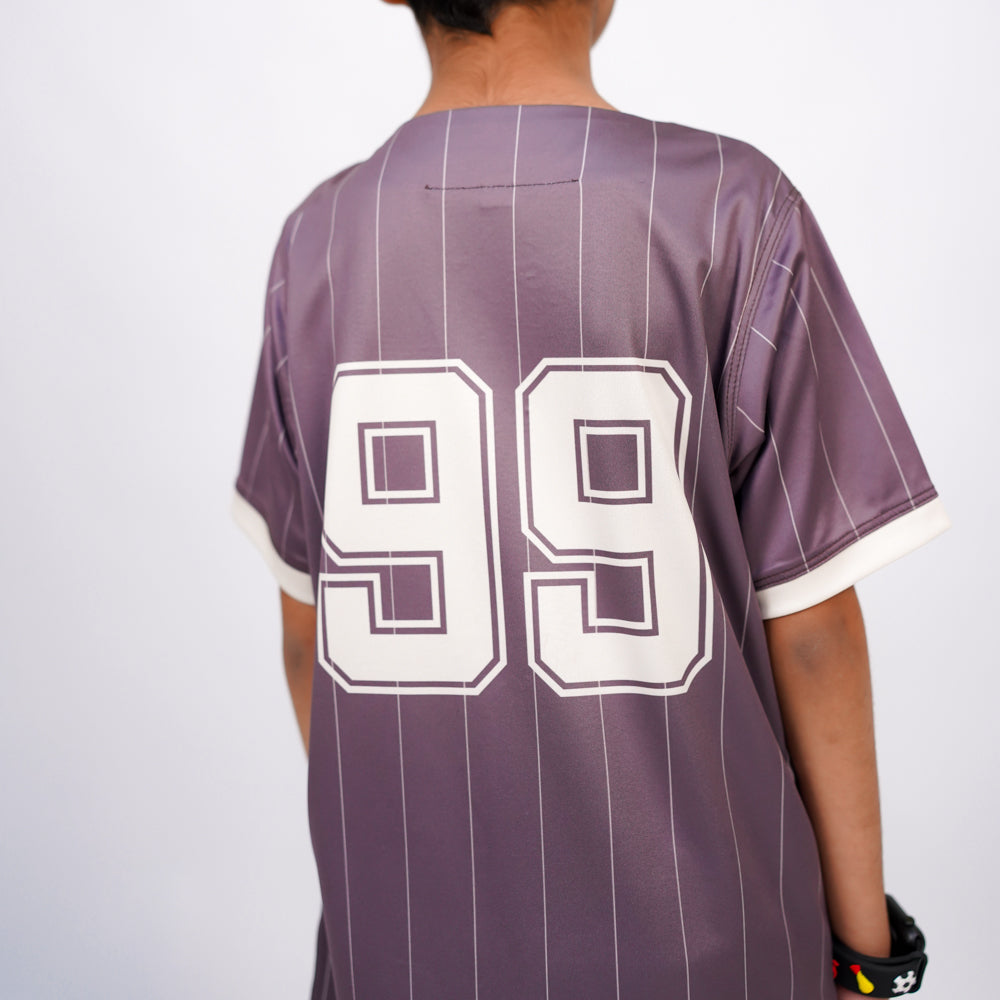 Grey striped Baseball Jersey