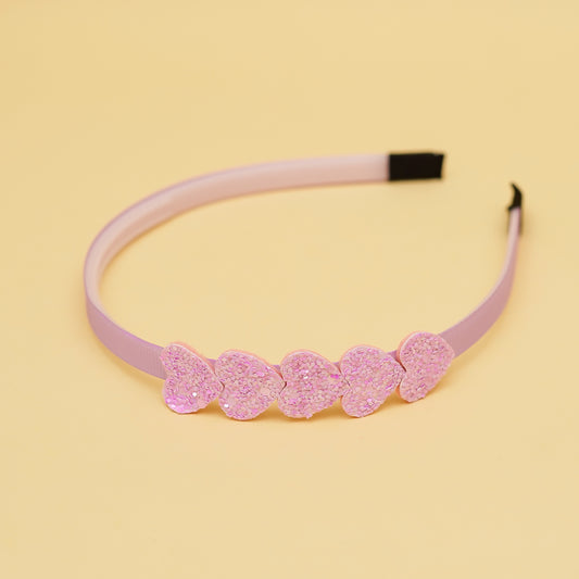 Purple heart sequence headband