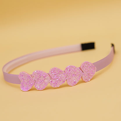 Purple heart sequence headband