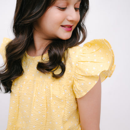 Yellow Printed Top