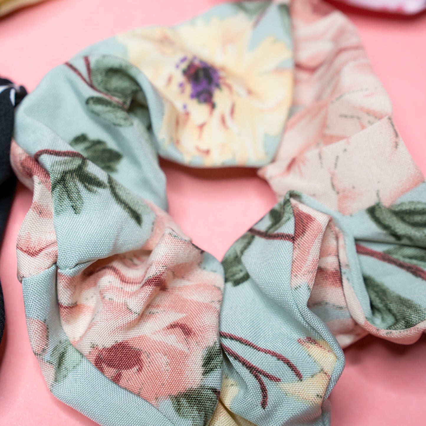 Floral scrunchies