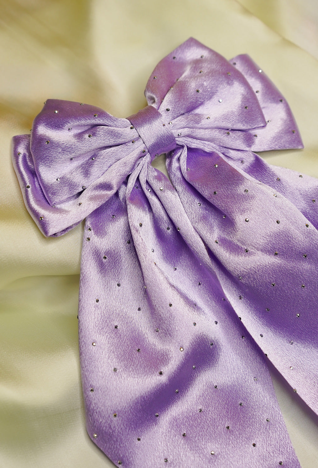 Purple premium silk long bow