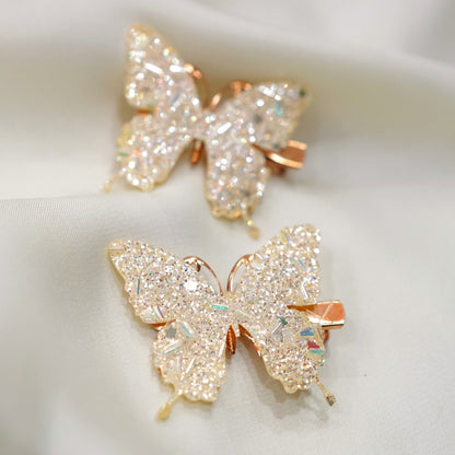 Yellow Butterfly Metal Hiarclip