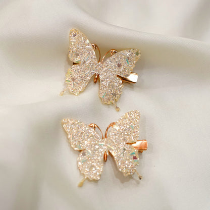 Yellow Butterfly Metal Hiarclip