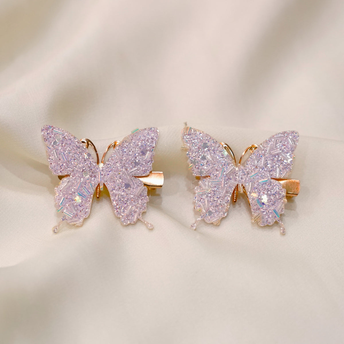 Light Purple Butterfly Metal Hiarclip