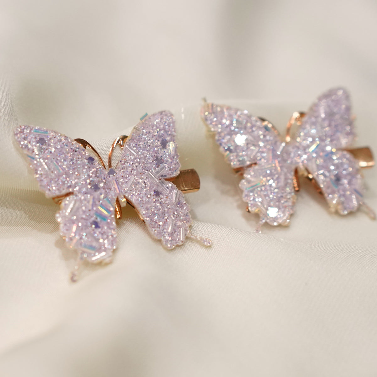 Light Purple Butterfly Metal Hiarclip