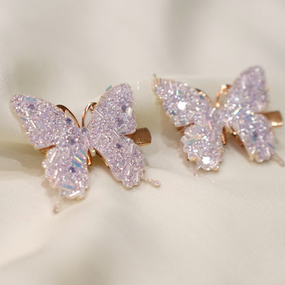 Light Purple Butterfly Metal Hiarclip