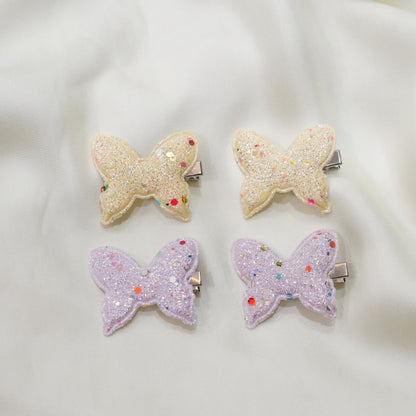 Yellow & Purple Shiny Butterfly Hairclip