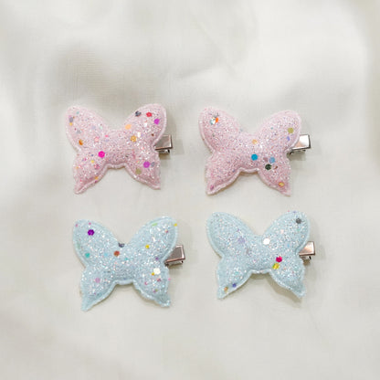 Pink & Aqua Shiny Butterfly Hairclip