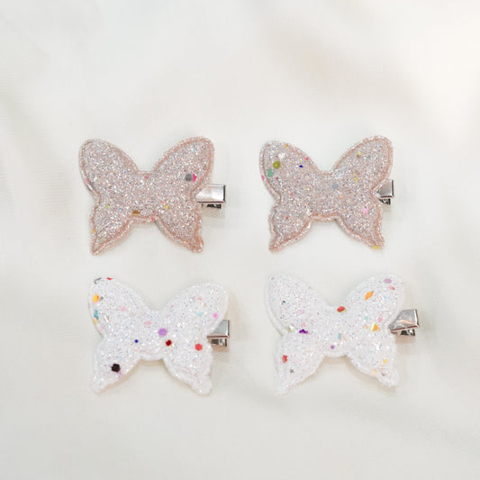 Silver & Gold Shiny Butterfly Hairclip
