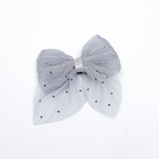 grey ney bow hairclip