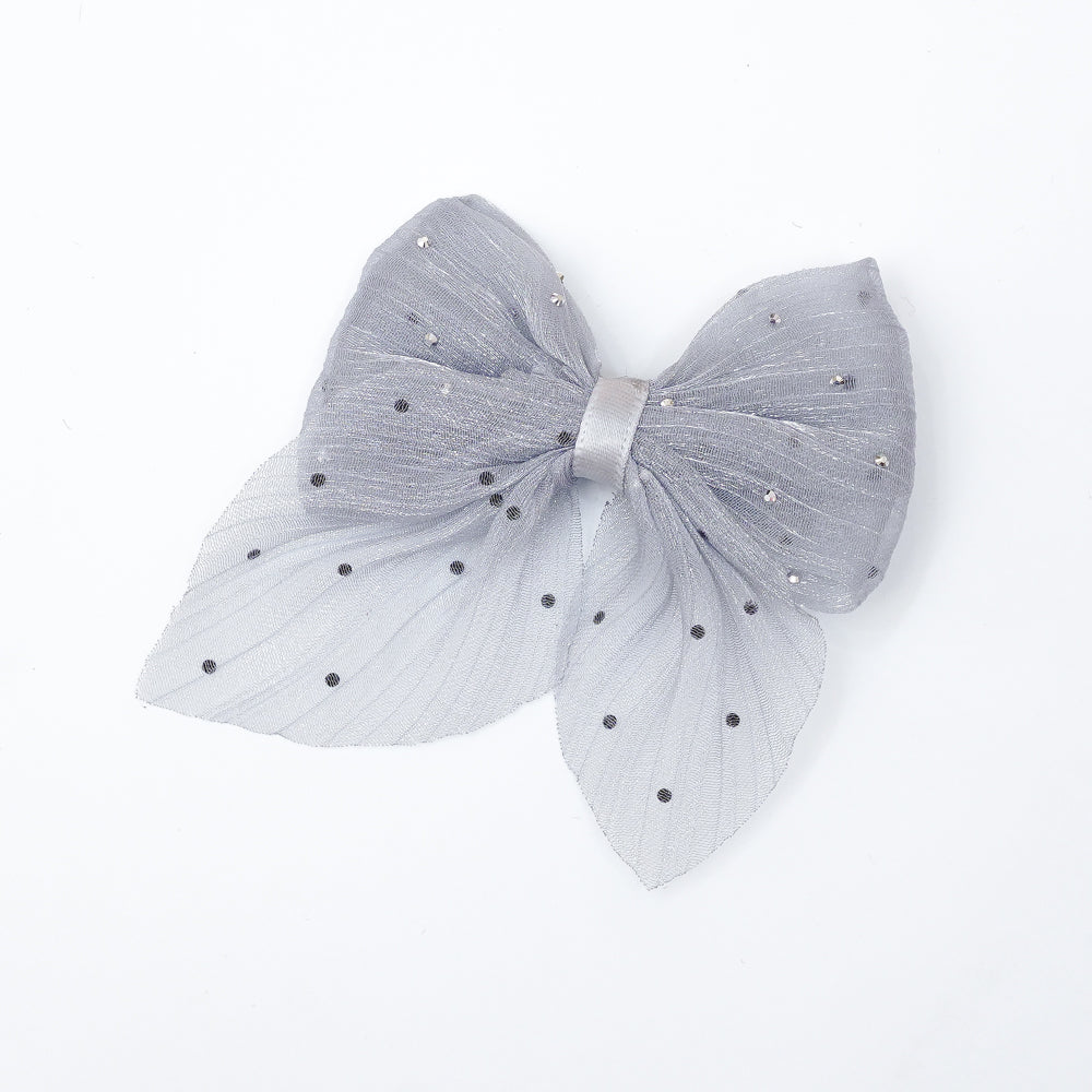 grey ney bow hairclip