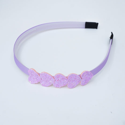 Purple heart sequence headband