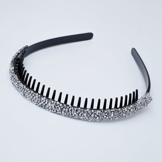 Silver beads headband