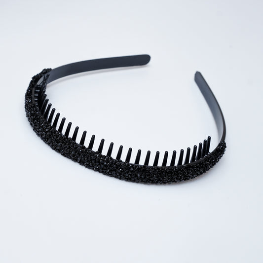 Black beads headband