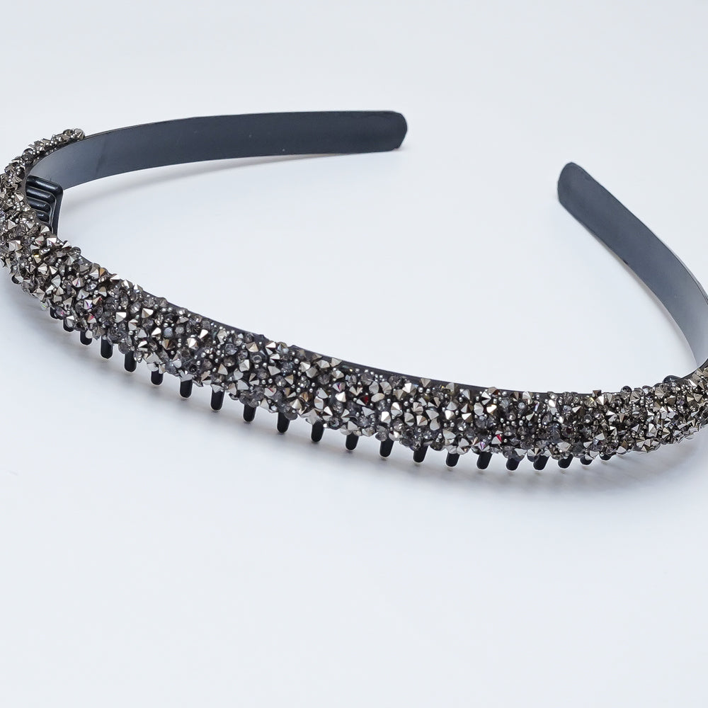 Grey beads headband