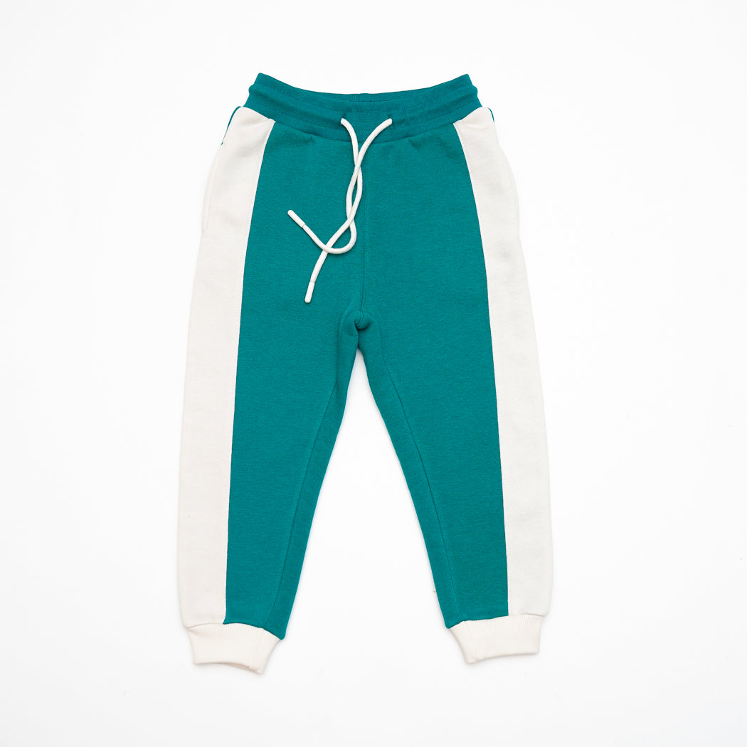 Teal & White Trouser