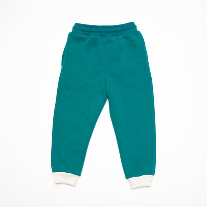 Teal & White Trouser