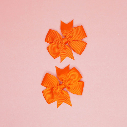 Orange bow hairclip