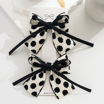 Retro Polka Dot Bow hairclip