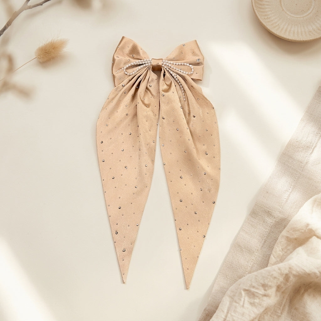 Premium Rhinestone Long Bow