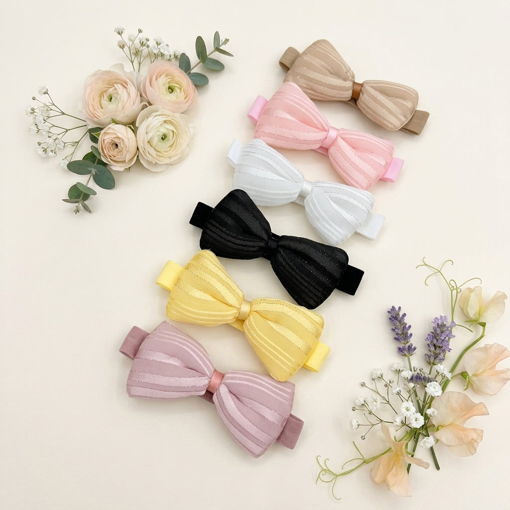Striped Premium Bow Headband