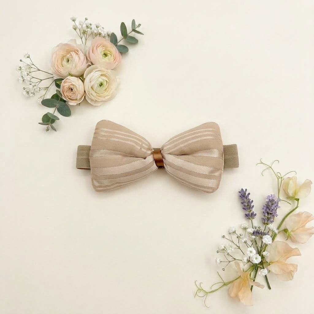 Striped Premium Bow Headband