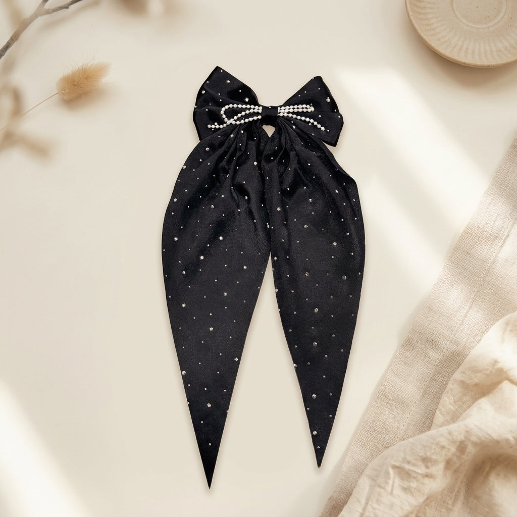 Premium Rhinestone Long Bow