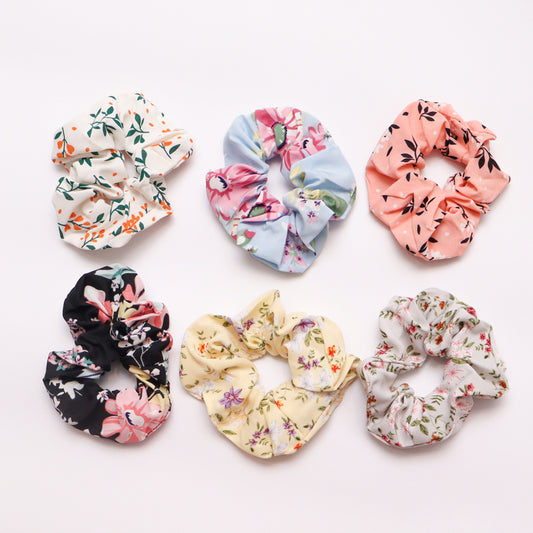 Floral Multicolour Scrunchies