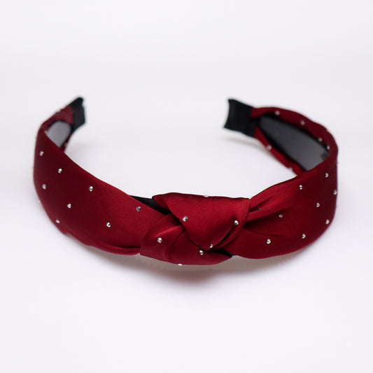 Maroon Silk Premium knot Headband