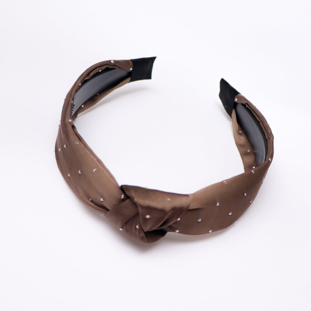 Brown Silk Premium knot Headband