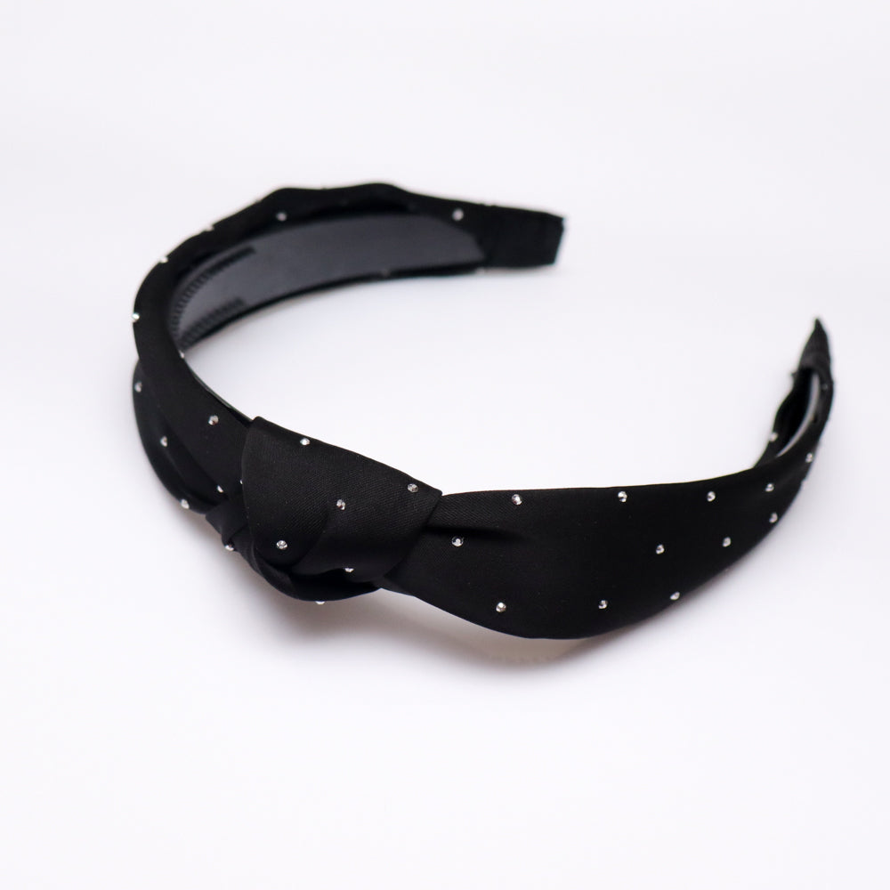 Black Silk Premium knot Headband