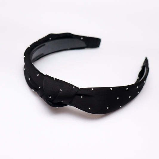 Black Silk Premium knot Headband