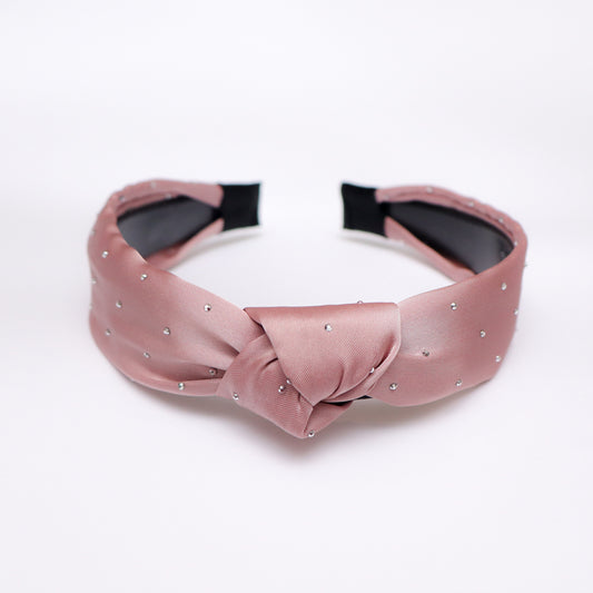 Tea-Pink Silk Premium knot Headband