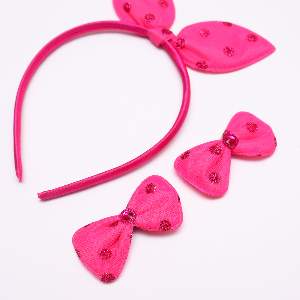 Dark Pink Bow 3 Piece set