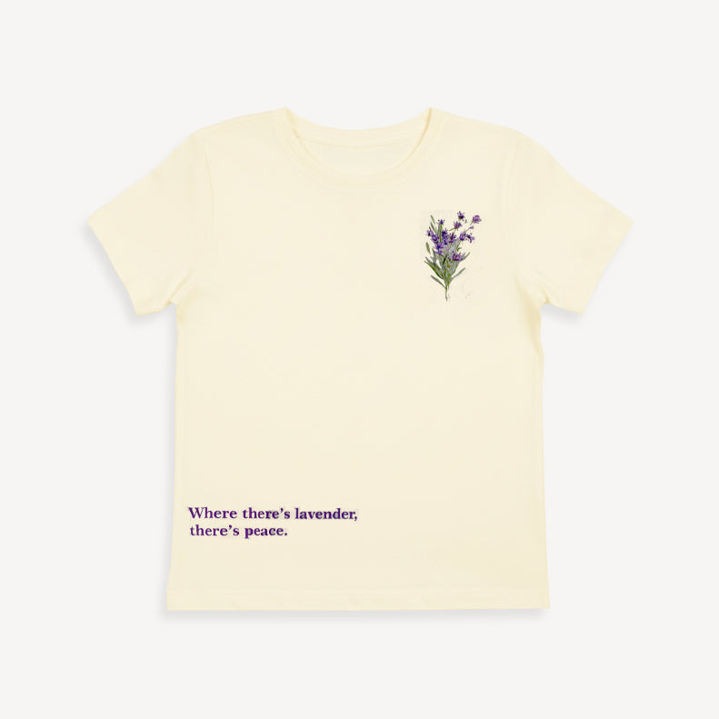 Beige Lavender T-Shirt