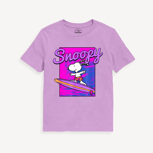 Purple Snoopy Graphic T-Shirt