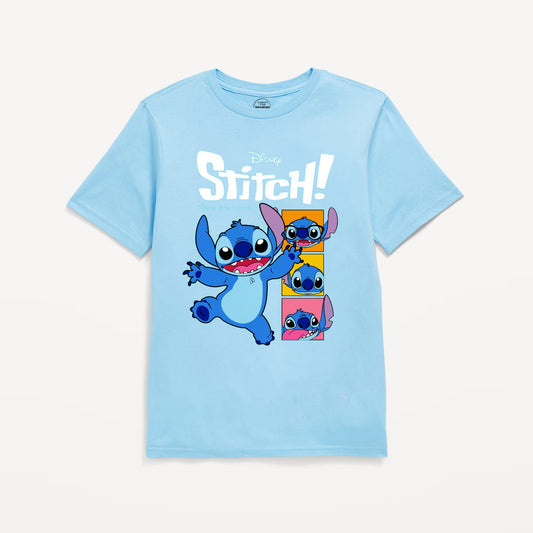 Sky Blue Stitch Graphic T-Shirt