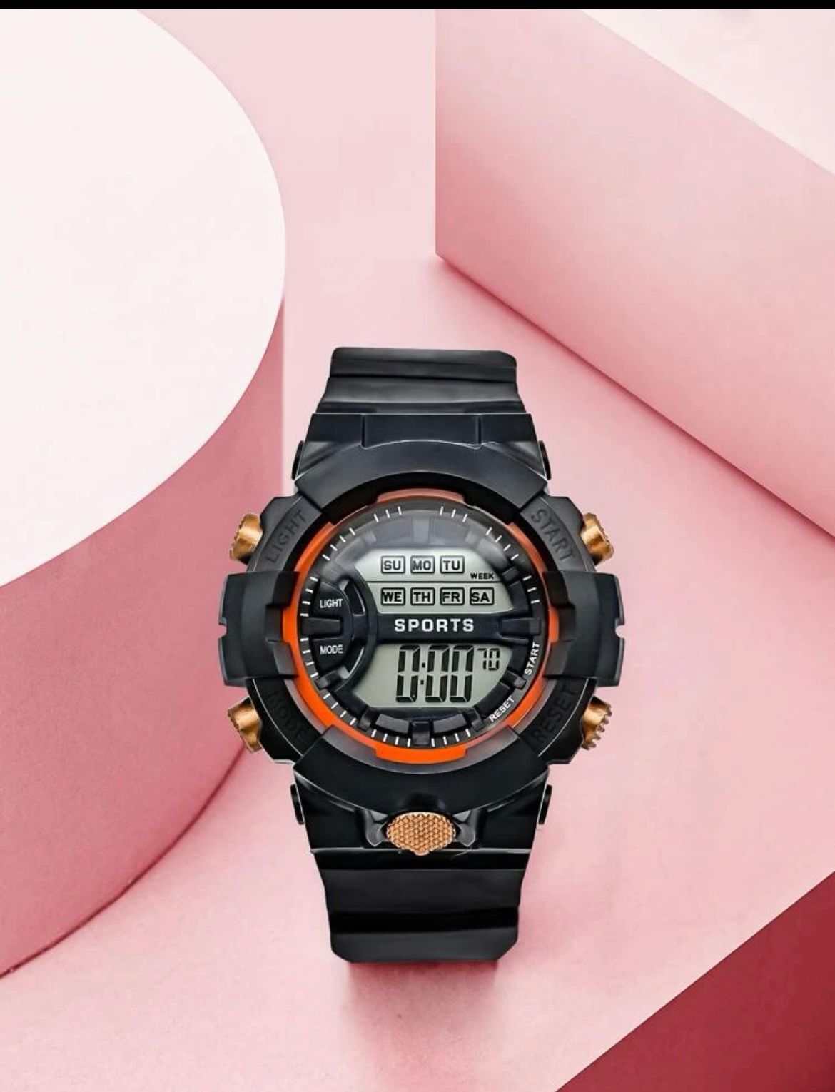 black round electronic watch