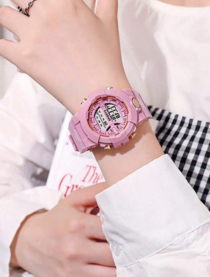 Pink electronic watch