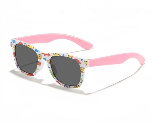 white dino theme sunglasses