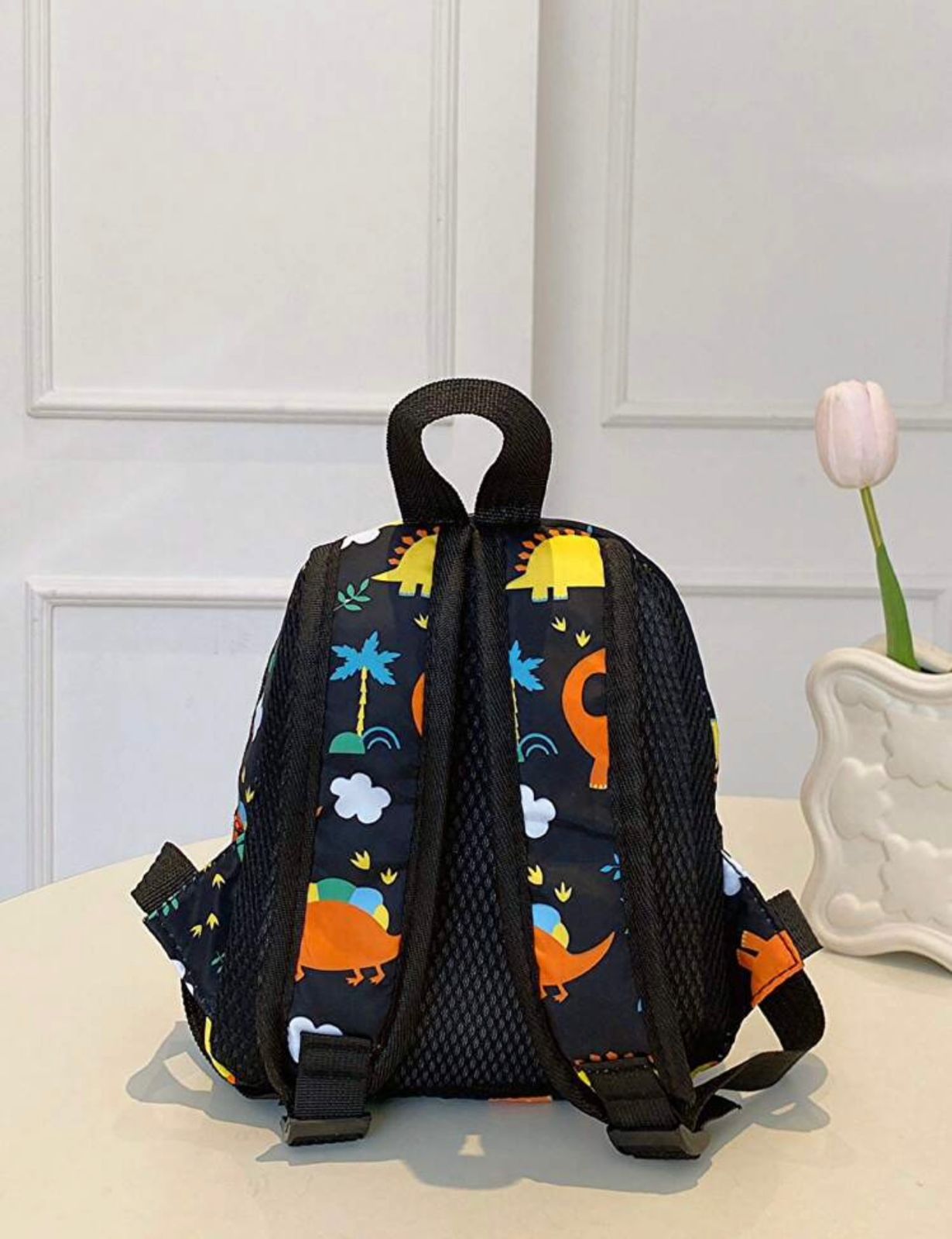 black dino bagpack