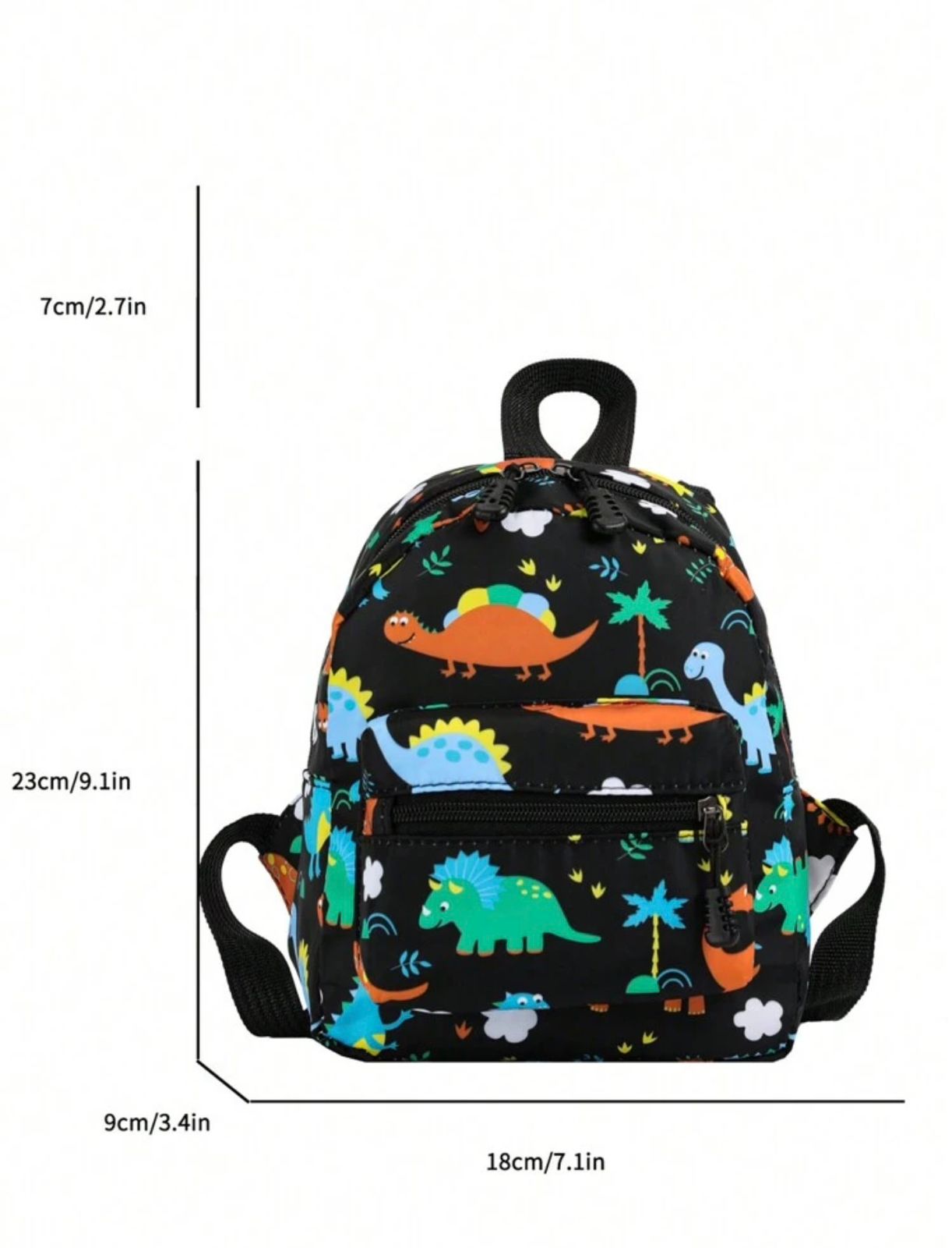 black dino bagpack