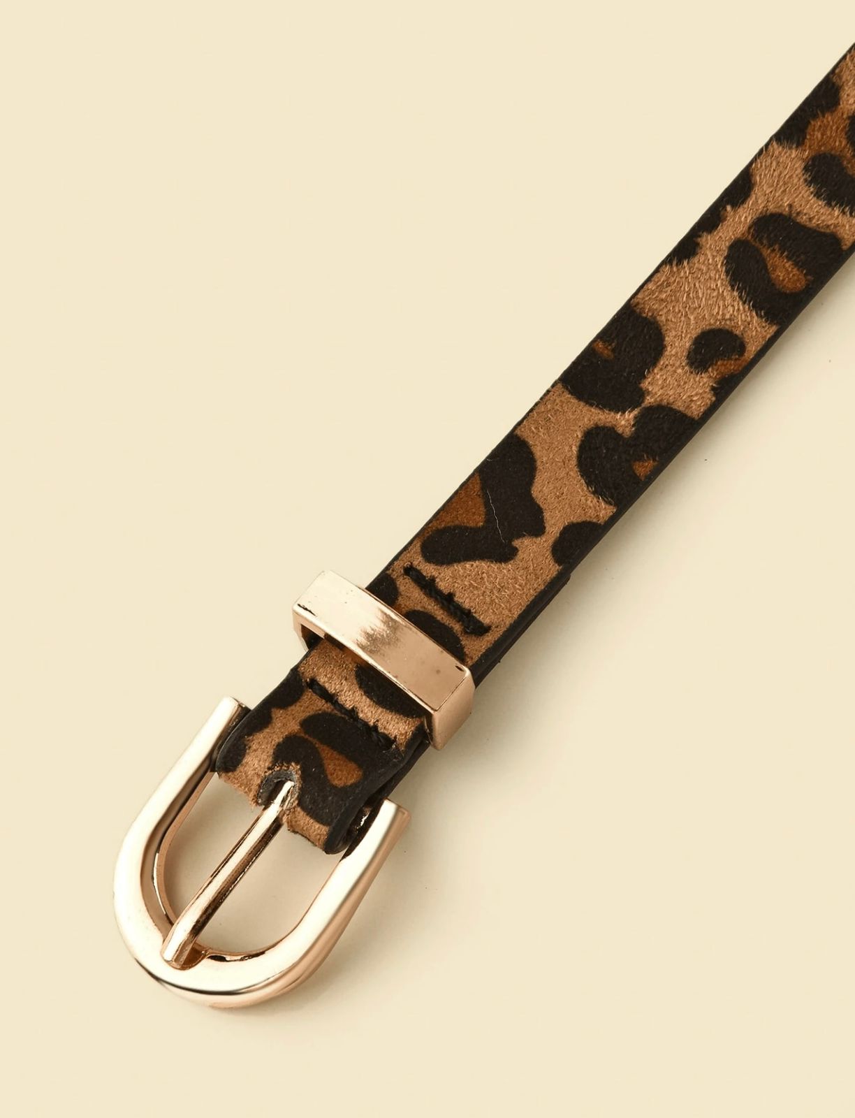 Brown Cheetah Leather Belt