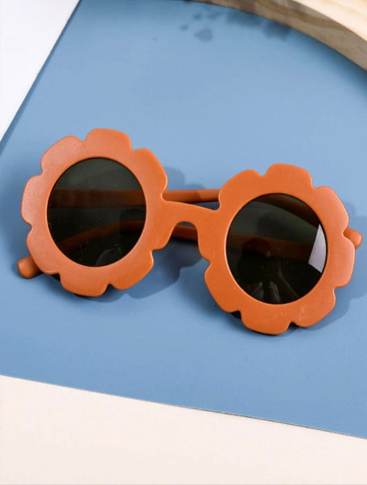 rust sunflower shape sunglasses